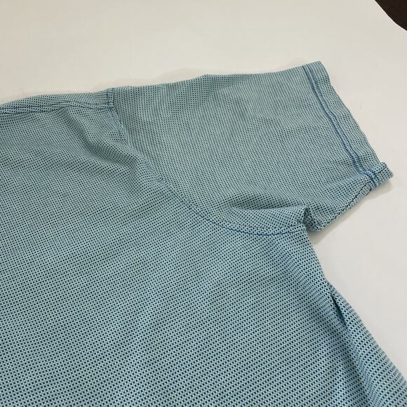 Peter Millar Polo Shirt Men XL Blue Golf Performance Preppy COTTON - Picture 4 of 9